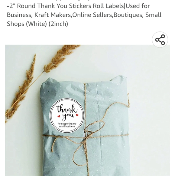 50 ct  are 2" Round Thank You Stickers Roll Labels|Used for Business - Picture 9 of 11